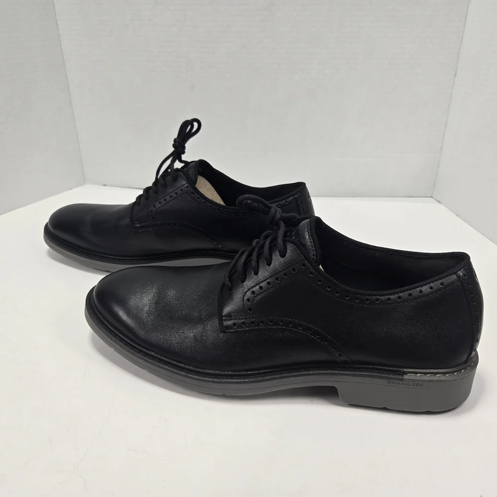 Cole Haan Go-to Plain Toe Black Leather Oxford Derbys Dress Shoe Men's Size 11